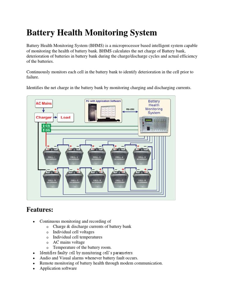 Battery Health Monitoring System | PDF | Computers