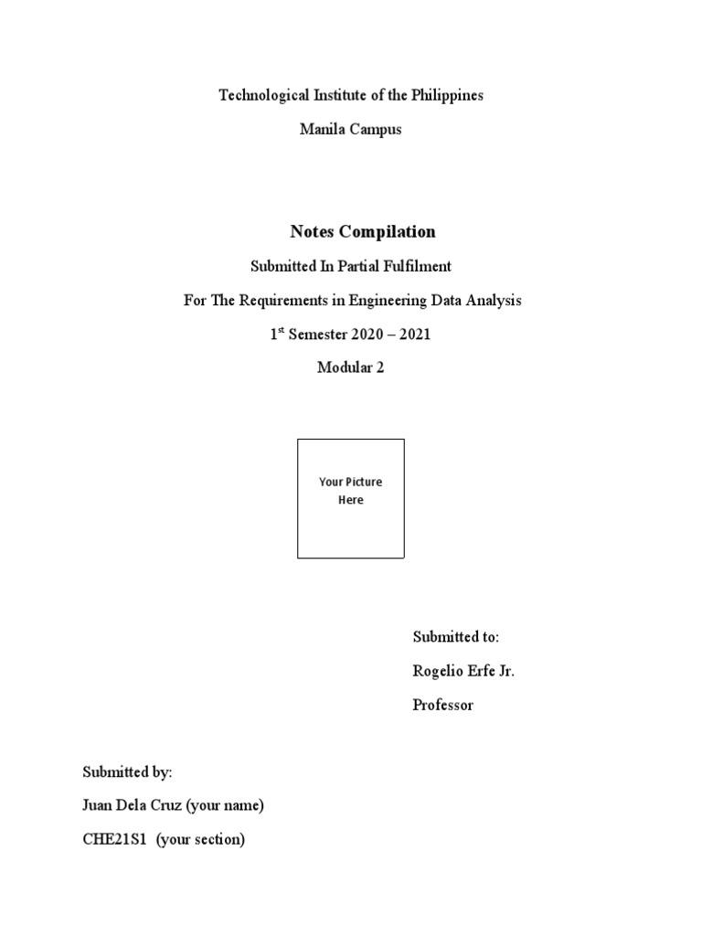 First Page of Notebook PDF