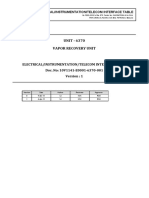 UNIT - 6370 Vapor Recovery Unit: Electrical/Instrumentation/Telecom Interface Table Doc. No: 10V1141-E0001-6370-001