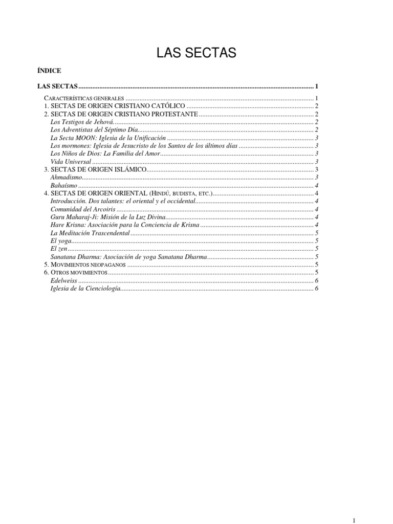 Sectas | PDF