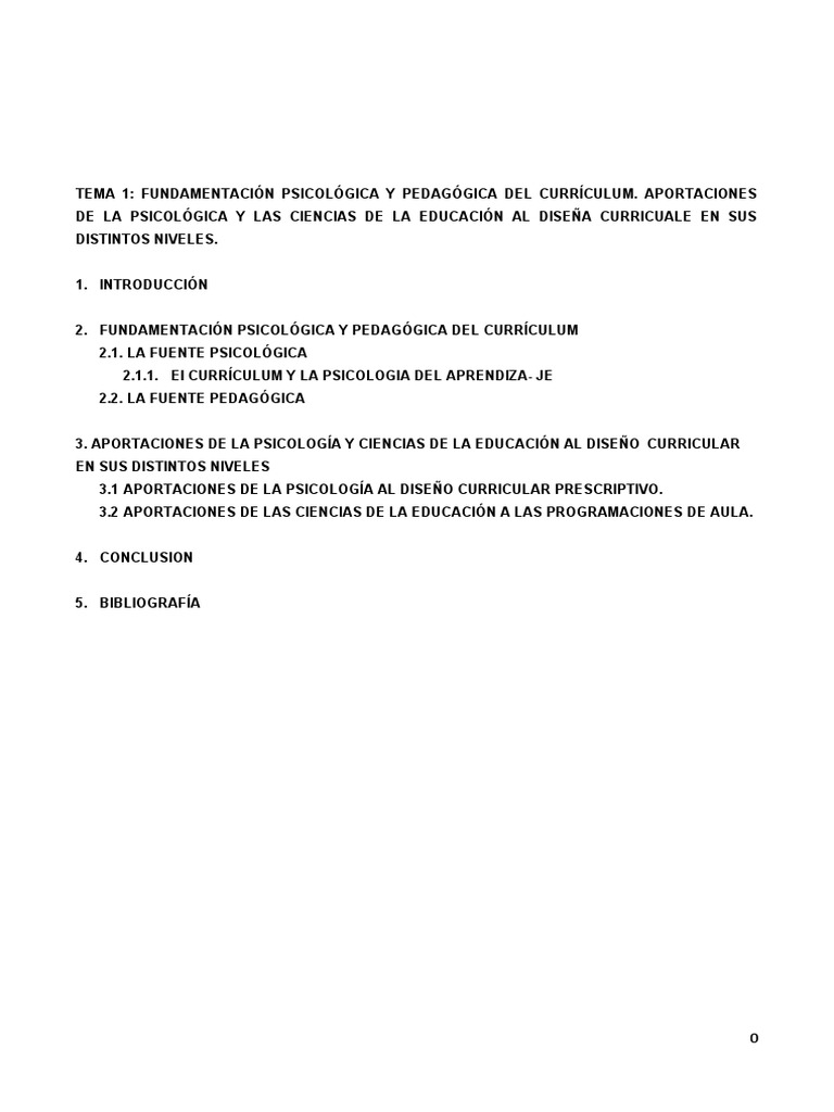 Tema 1 OE | PDF | Plan de estudios | Aprendizaje