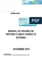 Manual de usuario historia clínica consulta externa