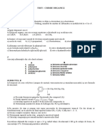 Test - Chimie Organică