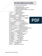 Regular and Irregular Verbs Worksheet Templates Layouts - 132367