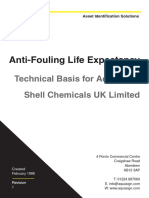 Anti-Fouling Life Expectancy: Technical Basis For Aquasign Shell Chemicals UK Limited