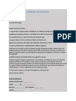 Formato Derecho de Peticion