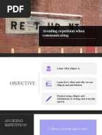 Avoiding Repetition When Communicating