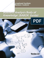 A Guide to Business Analysis Body of Knowledge