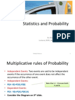 Statistics and Probability: by Shafqat Shahzoor Lecturer, BSRS, MUET Jamshoro