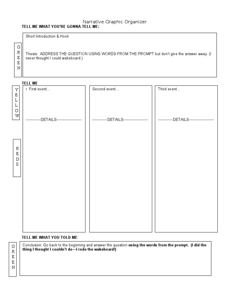 Narrative Graphic Organizer Template | PDF | Games & Activities