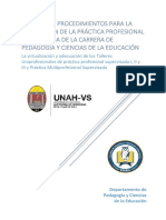 Procesos y Procedimientos para La Adaptación de La Práctica Profesional Supervisada de La Carrera de Pedagogía y Ciencias de La Educación PDF