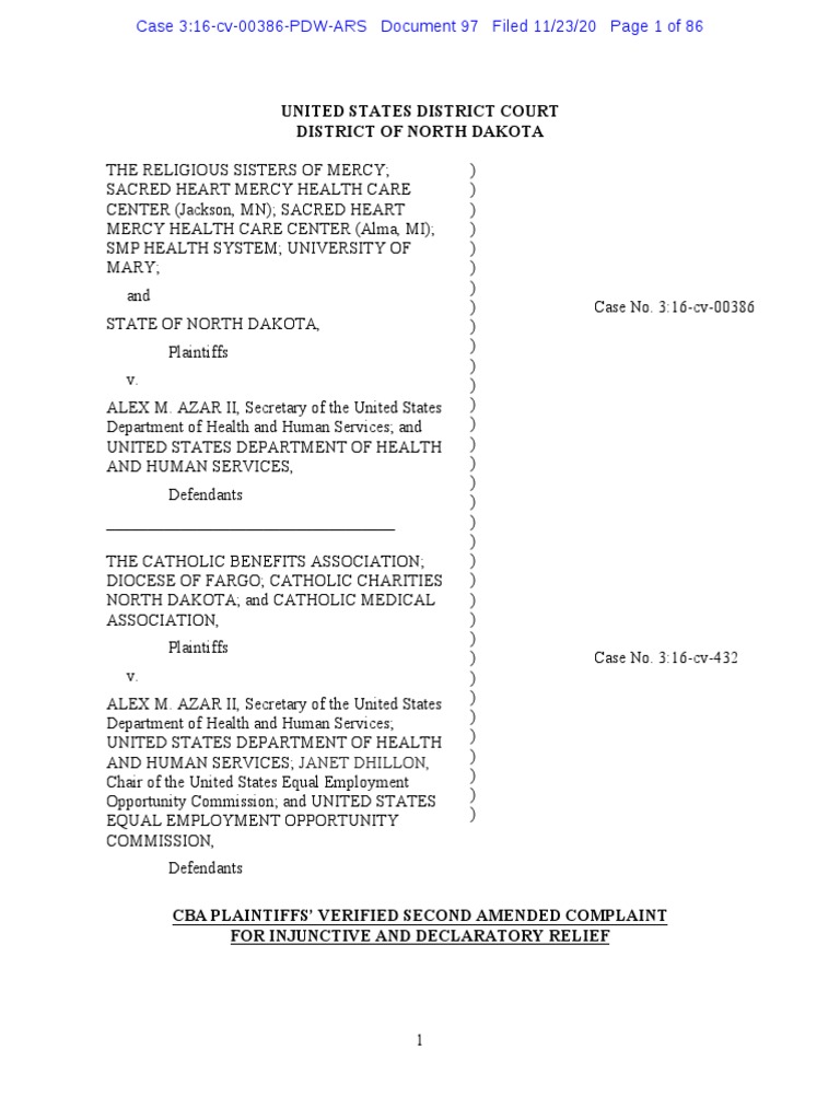 97 second amended complaint pdf civil rights act of 1964 catholic