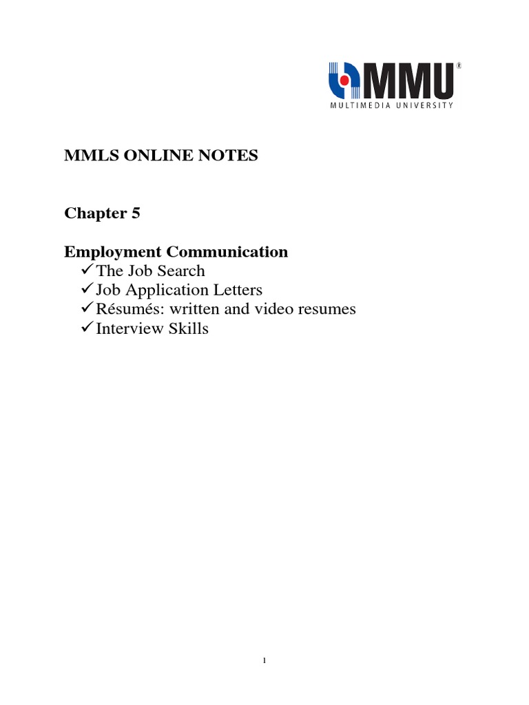 Employment Communication Essentials | PDF | Résumé | Job Interview