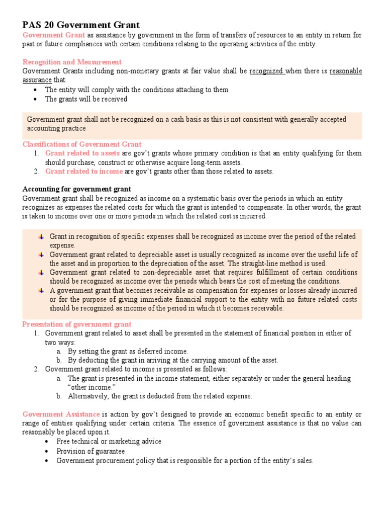 PAS 20 Government Grant | PDF | Tax Deduction | Income