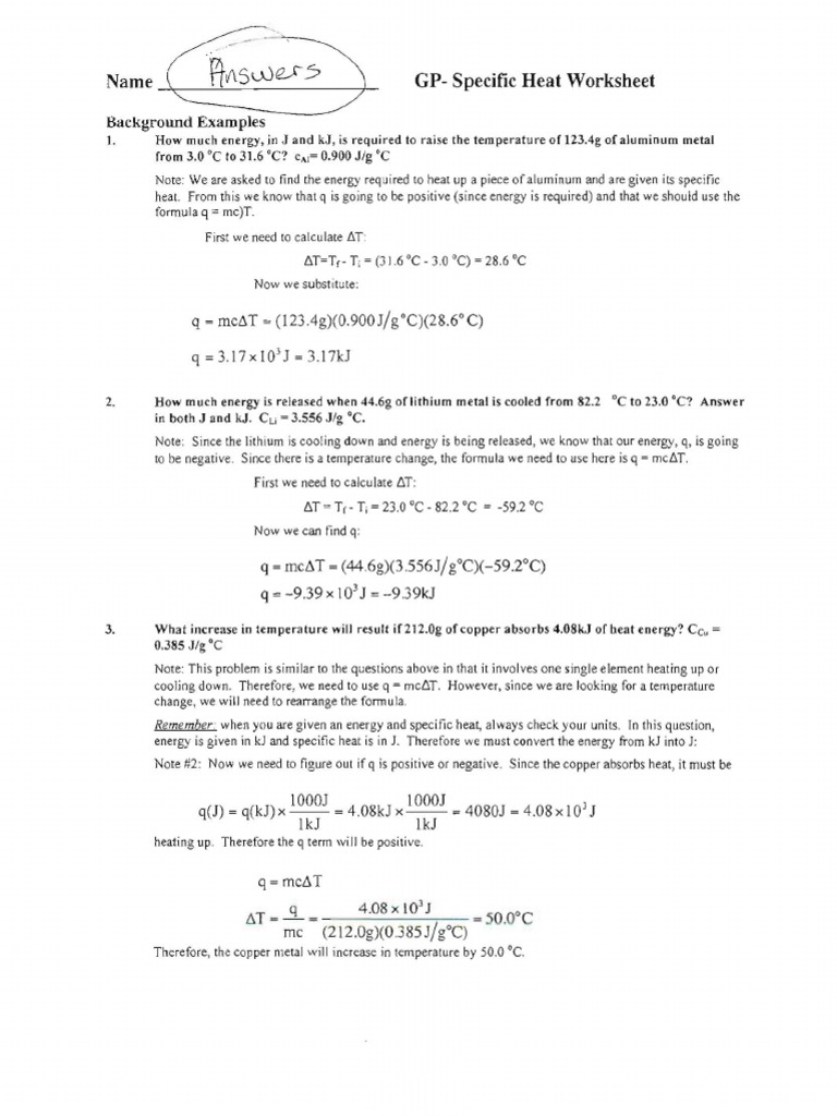 Ans Gp Spec Heat Ws Sets Of Chemical Elements Heat