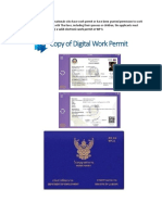 Example of Work Permit or WP3