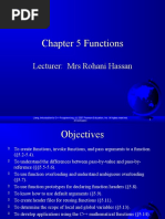 Chapter 5 Functions: Lecturer: Mrs Rohani Hassan