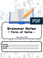 Grammar Notes - : Form of Verbs