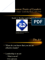 Common Traits of Leaders: Scott A. Booher and Carl B. Watson