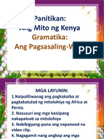 Fil.10 Ang Mito NG Kenya Pagsasaing-Wika PDF