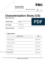 Characterization Study (CS) : Report Document Project Name VP Number Protocol Number