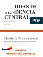 Medidas de Tendencia Central