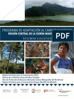 Programa de Adaptación Al Cambio Climático Región Central de La Sierra Madre Oriental (Resumen Ejecutivo) PDF