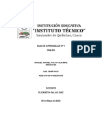 Actividad #3 de Inglés Miguel Angel Palta Grado 8A