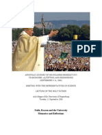 Pope Benedict XVI: Lecture at The University of Regensburg