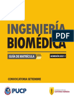 INGRESO A INGENIERIA BIOMÉDICA - GUÍA DE MATRÍCULA (Convocatoria Setiembre) PDF