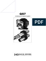 QS7 Hydraulic Gear Pumps Dimensional and Performance Data