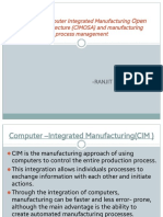Introduce Computer Integrated Manufacturing System Architecture (CIMOSA) and Manufacturing Process Management