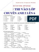 ON THI VAO CHUYEN ANH - 5 Lên 6