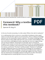 Foreword: Why A Textbook? Why This Textbook?