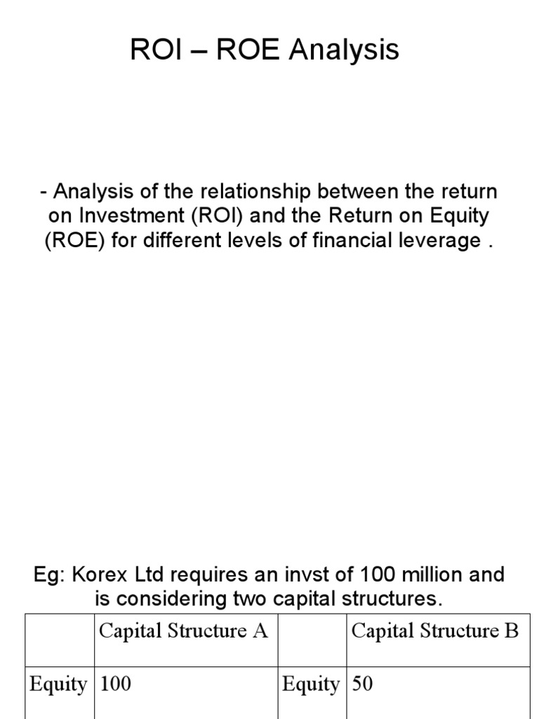 ROI - ROE Analysis | PDF