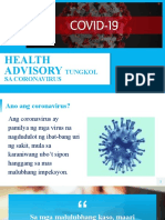 Health Advisory: Tungkol Sa Coronavirus