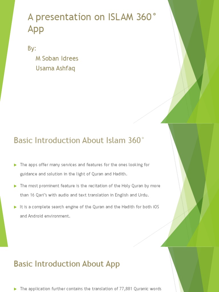 Overview of Islam 360° App Features | PDF | Computers