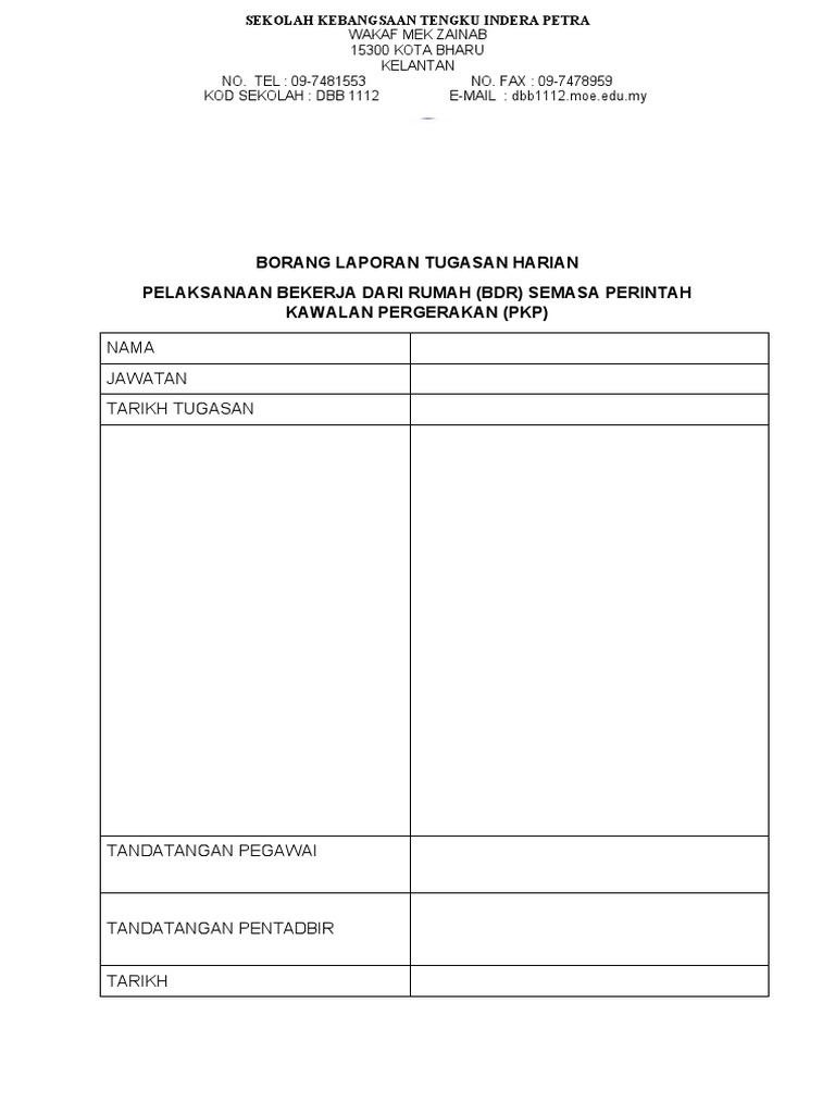 Borang BDR | PDF