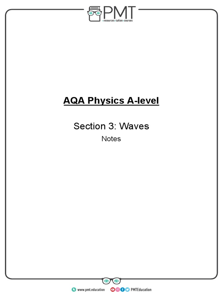 AQA A-Level Physics: Waves Notes | PDF | Diffraction | Waves