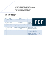 Rundown Acara Webinar PT Nagomi Kaigo Gakko