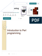 Introduction To Perl Programming