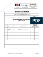 Method Statement Core Holes Grout Filling
