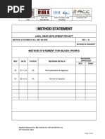 Method Statement For Block Works - Rev01