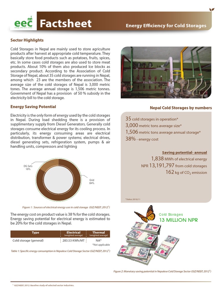 Energy Efficiency in Nepal's Cold Storages | PDF | Refrigeration | Physics