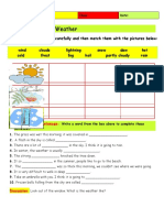 Vocabulary The Weather Information Gap Activities Picture Dictionaries - 132389