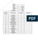 Design Analysis Data & Checklist for Evaporator Performance