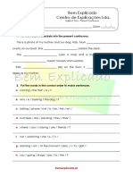 2.12 - Ficha de Trabalho - Present Continuous PDF