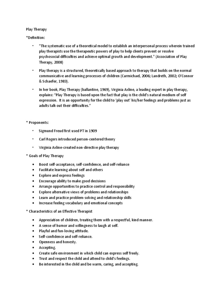 Axline's Principles of Play Therapy | PDF | Play Therapy | Toys