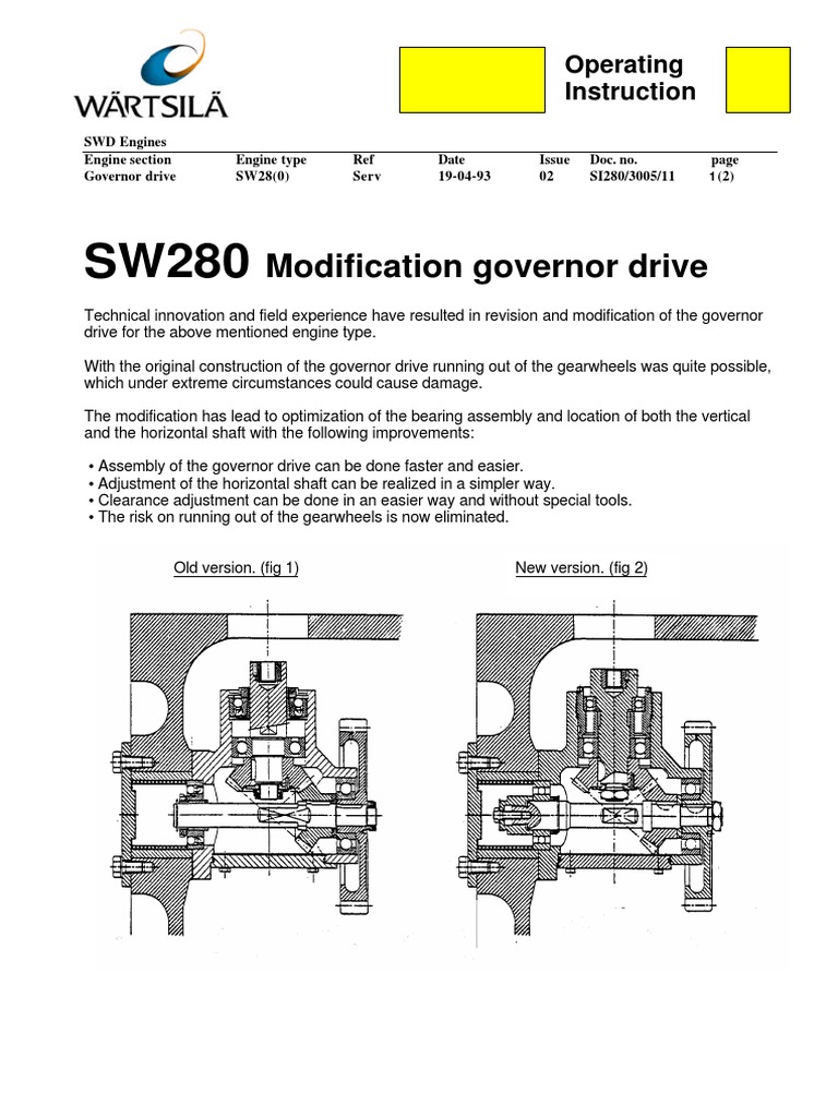 SW280 Governor Drive Modification Guide | PDF | Engines | Vehicles