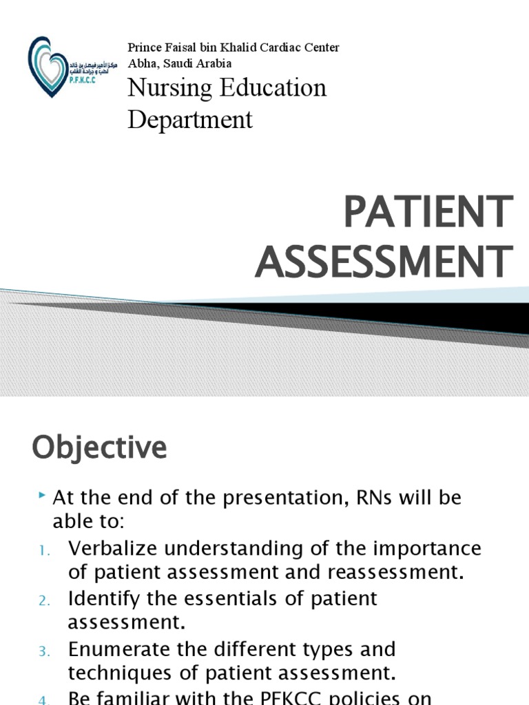 Nursing Education Department Patient Assessment Pdf Emergency